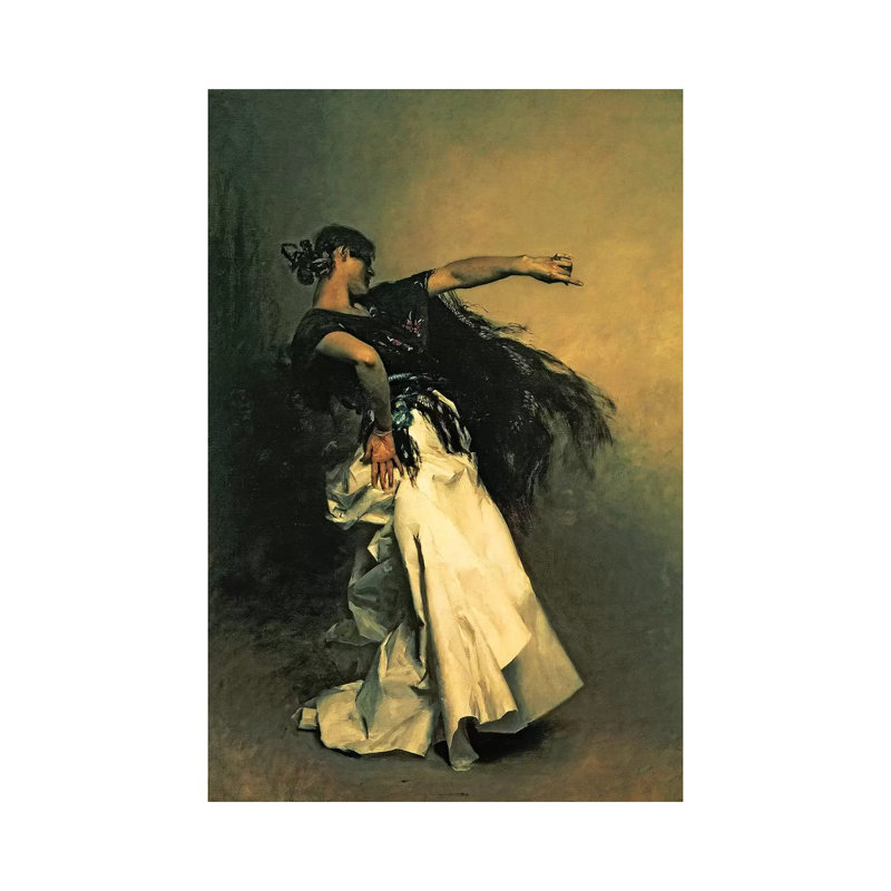 La danseuse espagnole, étude pour «El Jaleo», 1882 par John Singer Sargent - reproduction d'art sur toile tendue