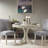 44" Round Dining Table, Solid Wood Finish Classic Design For Dining Room, Antique Cream-126368178