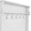 Portemanteau avec tablette supérieure et banc de rangement, armoire à chaussures avec portes coulissantes, portemanteau avec 5 crochets de suspension pour les vestibules-1967632081