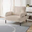 Chaise d'appoint en velours côtelé Afor avec design ergonomique et poches latérales, structure en bois massif-2144575392