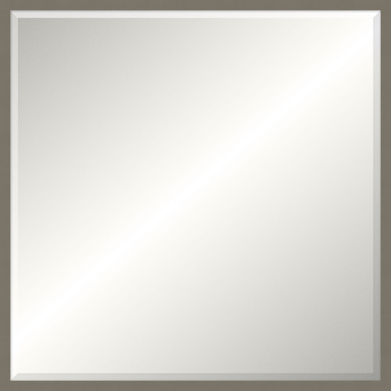 Miroir Davenport, Carrée, 37,75 po x 37,75 po, Taupe