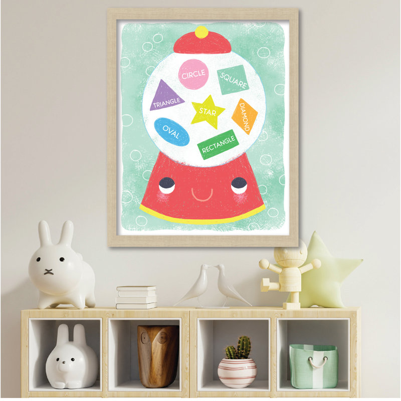 Tableau encadré «Learn Your Shapes Gumball» 16 x 20