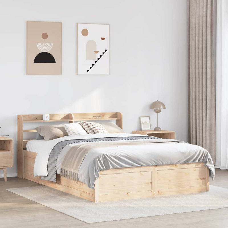 Storage Bed, Brown, 120 x 200cm
