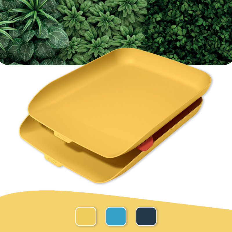 Cosy Plastic Desk Organiser, Yellow