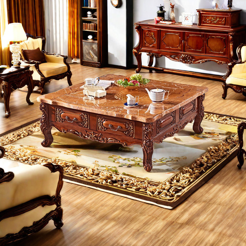 Coffee Table, 22.83" H x 49.21" L x 49.21" W