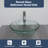 16-1/2 in. Clear Crackle Glass Vessel Basin Glass Circular Vessel Bathroom Sink with Chrome Pop-up Drain