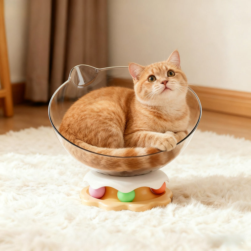 Nid de chat Space Capsule pour petits chats (comprend une baguette de teaser)