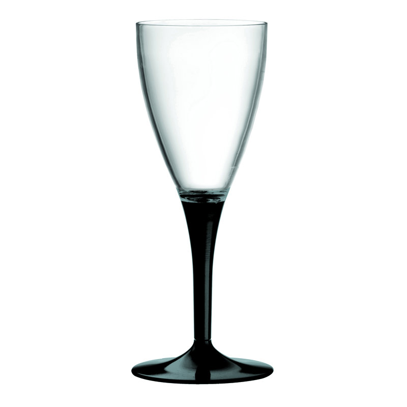 Verre à vin en polycarbonate - 12 pièces , Noir