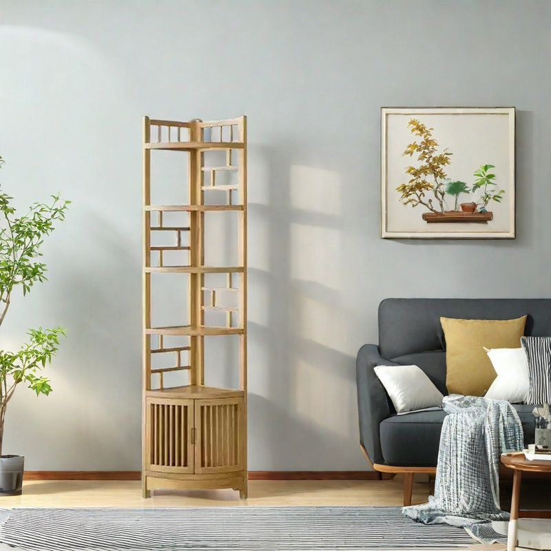 Petite armoire d'appoint délicate et élégante, Brun orangé