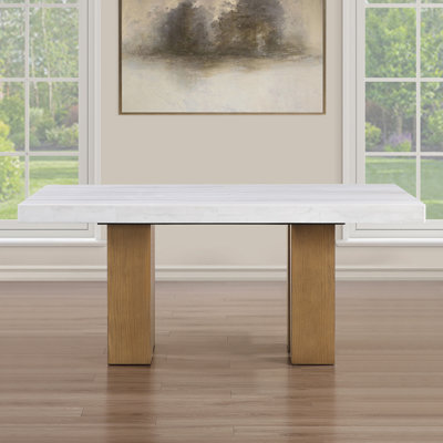 Artemis 70" White Marble Dining Table