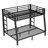 Metal Full XL Over Queen Bunk Bed For Teens And Adults,Space-Saving/Noise Reduced/No Box Spring Needed,Black