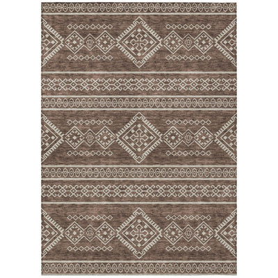 Washable Southwestern Indoor Rug