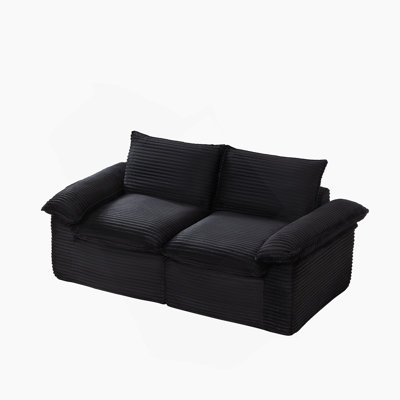 Boneless Modern Corduroy Cloud Sofa - Freely Combinable Modular Couch For Living Room, Apartment & Office