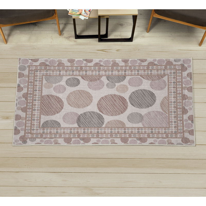Mahdiyah Geometric High Density Long Fiber Poly Threads Decorative Area Rug Carpet, Rectangle 2'3" x 3'9"
