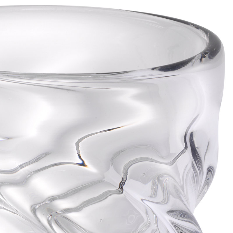 Vase de table Angelito, H 9,84 po x l 9,45 po x P 9,45 po, Transparent