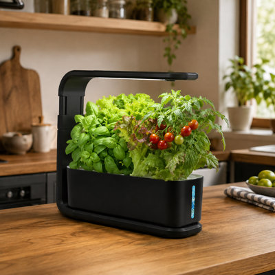 3-Pod Indoor Hydroponic Garden with Adjustable LED Grow Light