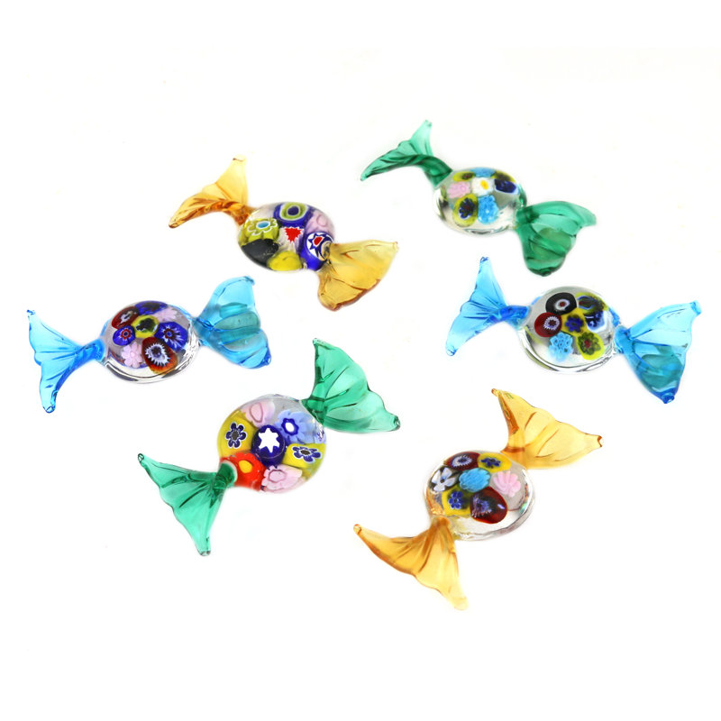 Murano Glass Candy Set of 6 Assorted