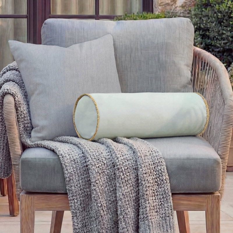 Hunter Bolster Outdoor Pillows, Sage Green