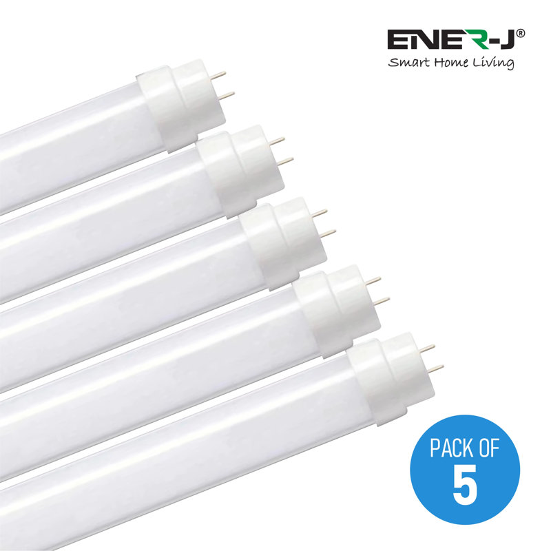 5 Pack 22W LED Tube Light, T8 150cms 6000K Daylight for Home and Office with 2 Years Warranty (Pack of 5 units)