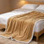 Striped Flannel & Sherpa Large Size Throw Blanket, Soft & Cozy Warm Blanket for Bed, 220 X 240CM-126596431