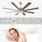 72" 6-Blade Reversible Ceiling Fan With LED Lights And Remote Control, 6-Speed, Timer Setting Quiet DC Motor-1034463510