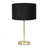 Dadiva Brushed Chrome Stem Table Lamp with Grey Velvet Reni Shade-1570921149-1570921151-1570921145