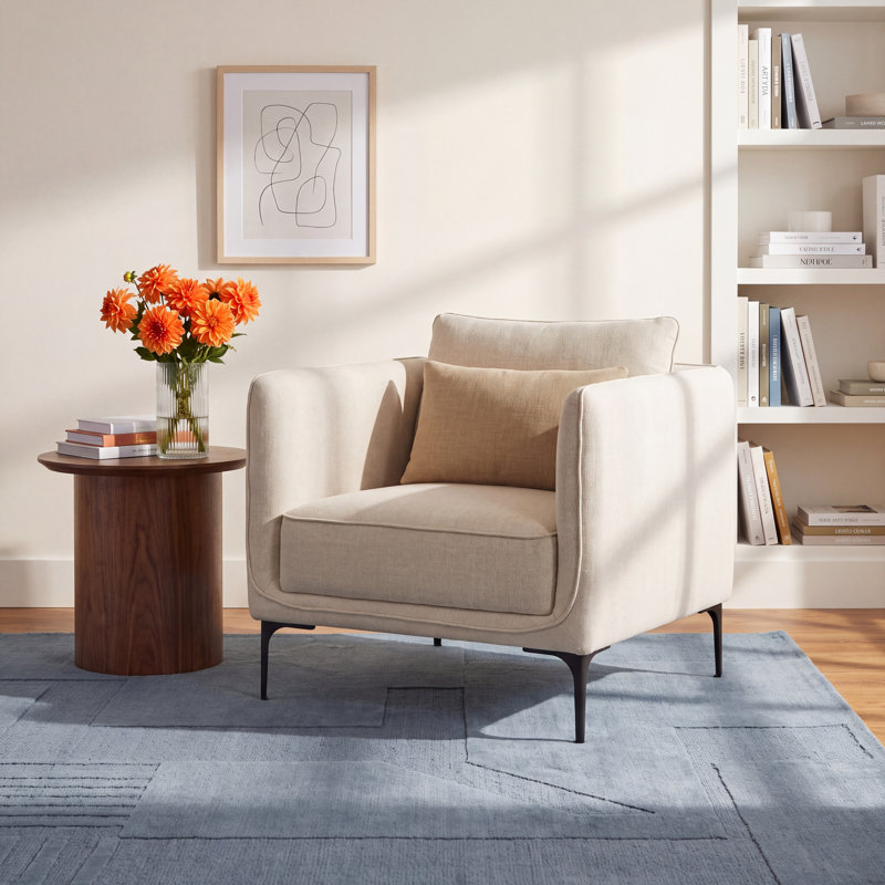 Rae Upholstered Armchair (Set of 2), Effie Linen Performance Linen