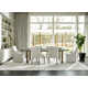 Tate Upholstered Swing Back Side Chair in White