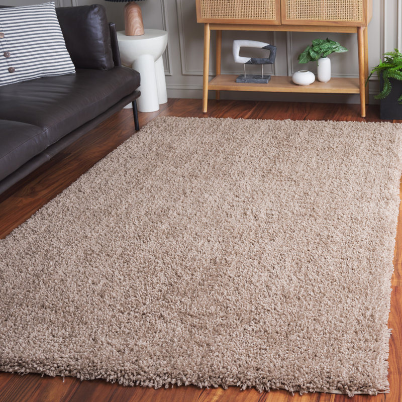 Assar Handmade Tufted Taupe Area Rug, Rectangle 5' x 8'