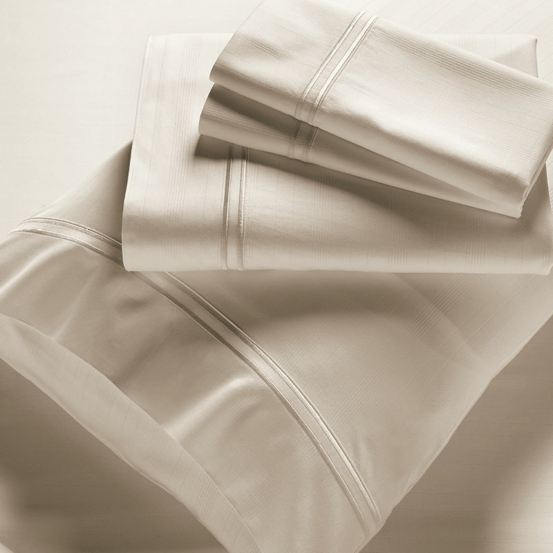 Ivory Twin Organic Bamboo Satin Sheet Set