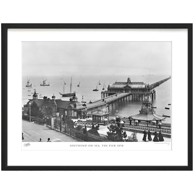 Southend On Sea, The Pier 1898 by Francis Frith - Single Picture Frame Print, 28cm H x 36cm W x 2.3cm D