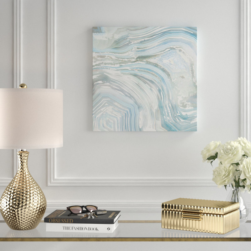 «Agate II», reproduction de peinture acrylique, H 18 po x l 18 po x P 1 po, Toile tendue