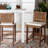 Bali & Pari Alise Handwoven Seagrass Counter Stool With Mahogany Wood Frame - Counter-Height Chair With Woven Back And Seat For Kitchen Island Or Home Bar, Earthy Brown-783464893