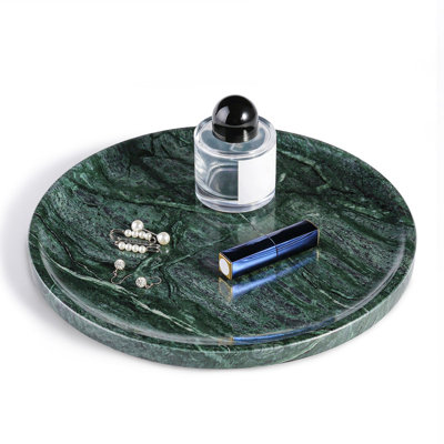 Plateau rond en marbre naturel 12 po Guein