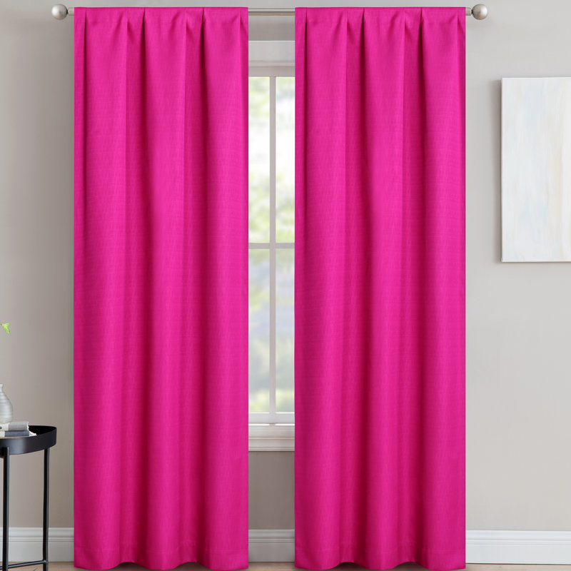 Morelock Blackout Curtain Pair, Raspberry