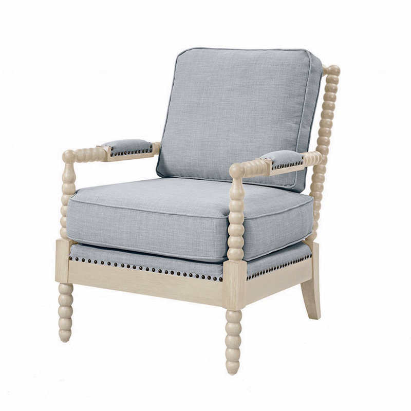 Fauteuil d'appoint avec accoudoirs - Accent, Gris, Ivoire ivoire
