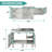 Oceana Kitchen Top Cabinet With Stainless Steel Utility Sink Set, Three-Door Base Cabinet, Five-Door Top Wall Cabinet