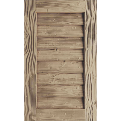 Timberthane Rectangle Faux Wood Non-Functional Gable Vent, Primed Tan