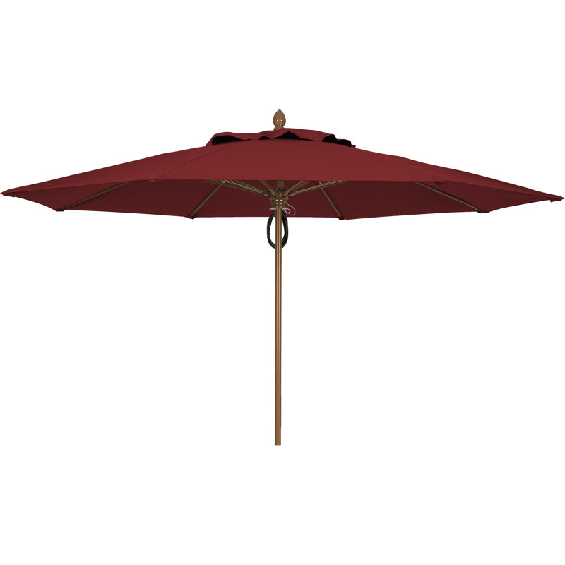 Prestige 132'' Market Umbrella, Burgundy, Champagne Bronze