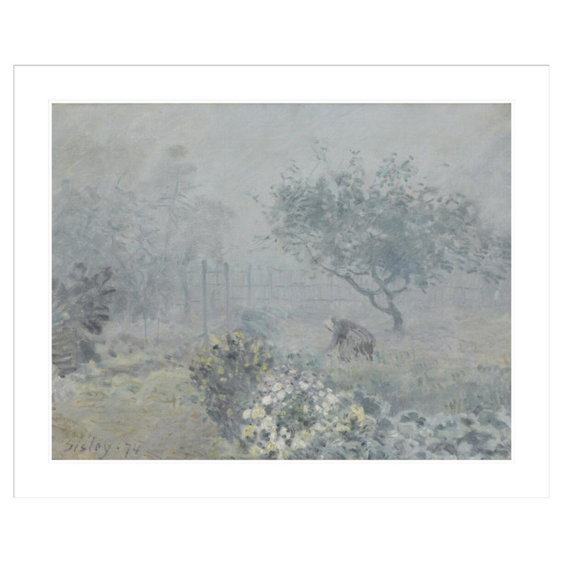 «Fog Voisins» par Alfred Sisley, impression giclée sur cadre, H 33,5 po x l 41,01 po