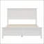 Lit plateforme moderne en bois massif blanc moderne avec lattes en bois robustes