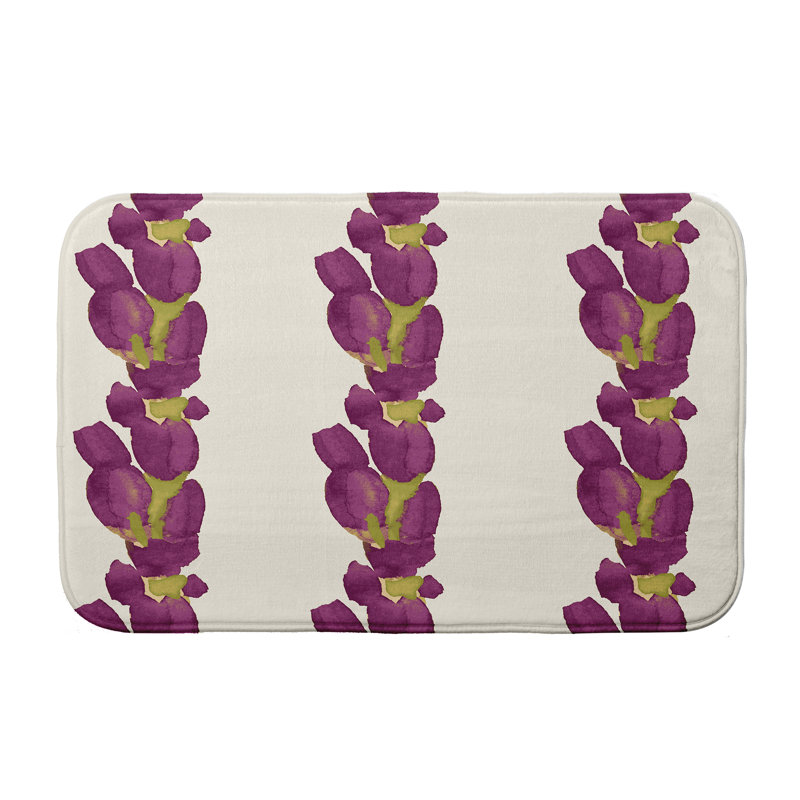 Tapis de bain Luedtke, l 17 po x L 24 po, Mauve