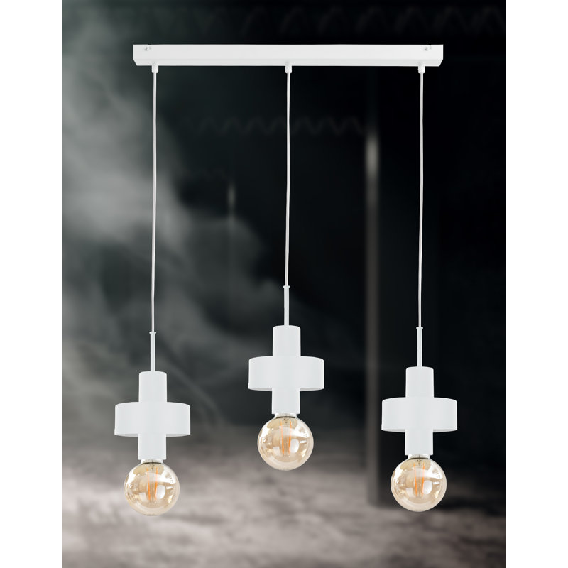 Bernda 3 - Light Kitchen Island Pendant, White