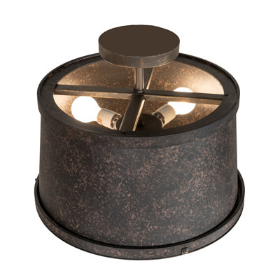3 - Light Semi Flush Mount