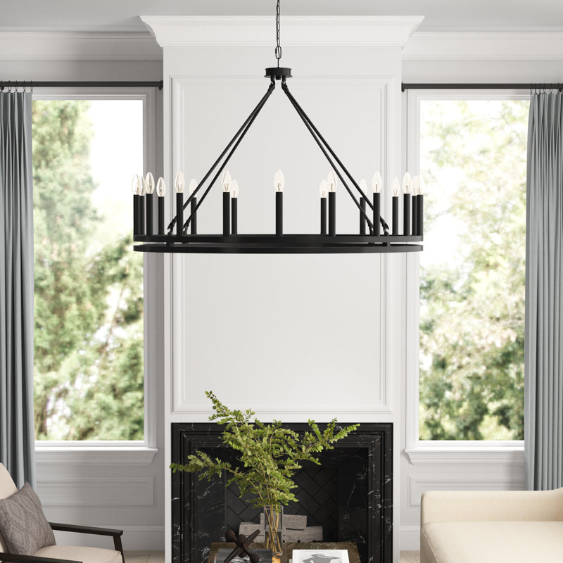 Beck 18-Light Wagon Wheel Chandelier