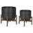 Delarosa 2-Piece Metal Pot Planter Set