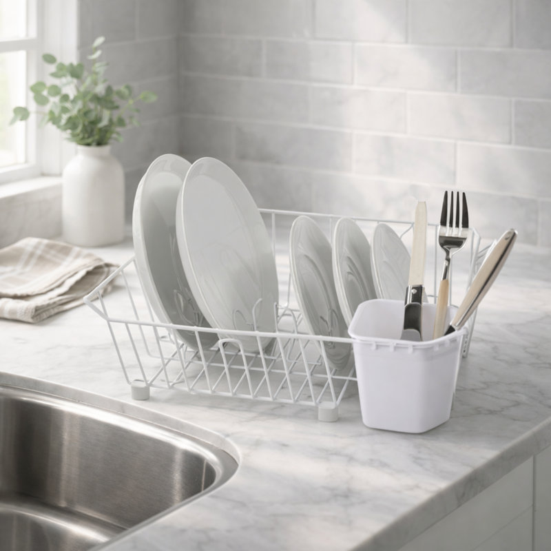 Dish Drain w/Utensil Caddy