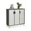 Grey + White Aluminum Shoe Storage
