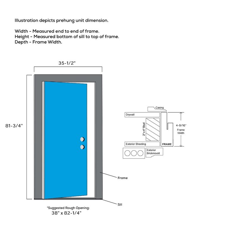 9-Lite Steel Prehung Door Unit