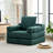 Crowe 37" Foldable Woven Linen Accent Sofa Chair With Detachable Armrest-110811187